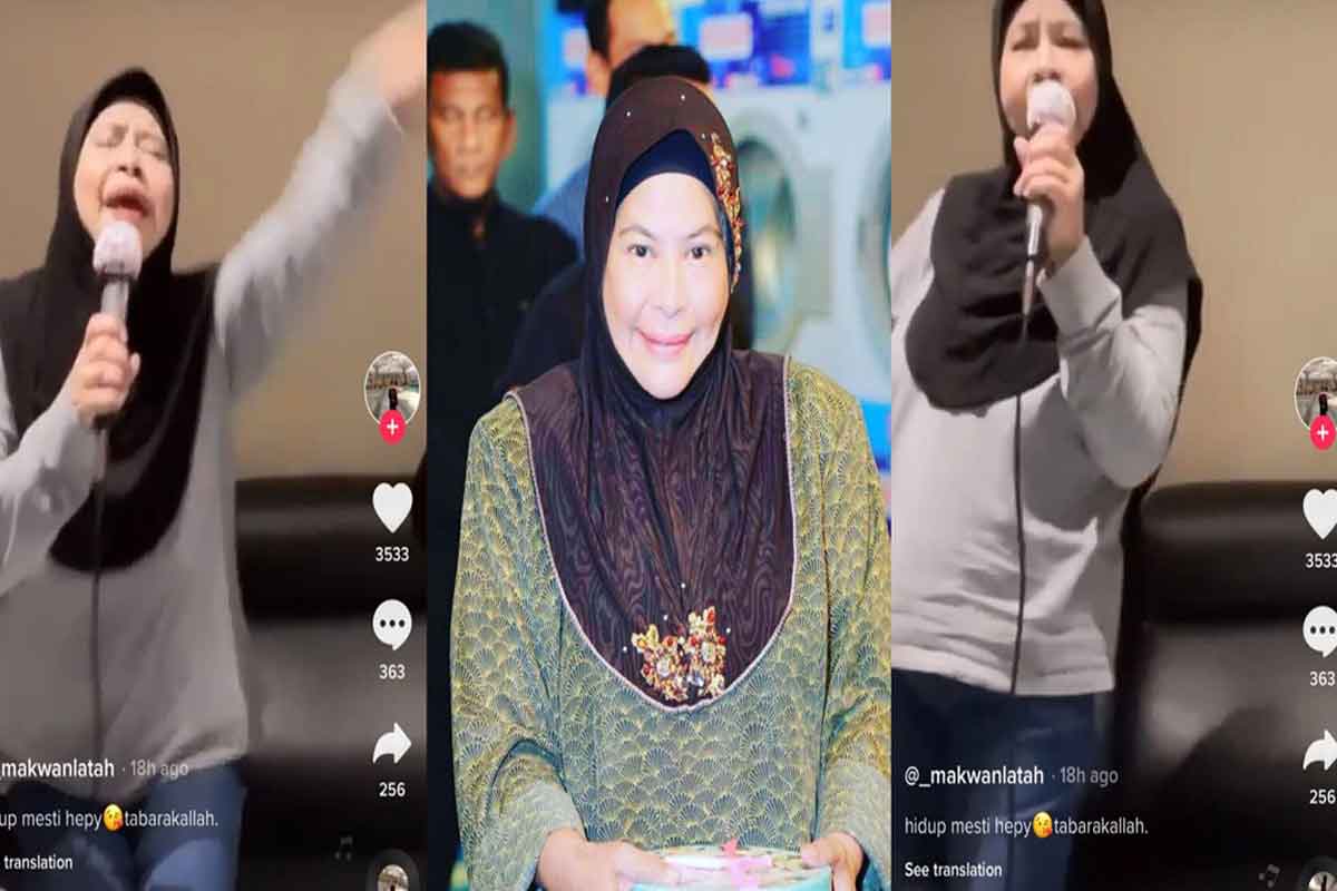 Didakwa jadi punca penceraian, netizen kecam Mak Wan Latah seronok berjoget